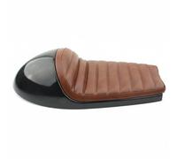 QSTDGVPW Motorcycle Seat Pad Vintage Saddle Racer Cushion Bump Leather Customization Suitable for gift giving home decoration street riding, Brown, Striped