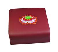 QSTDGVPW Prayer Kneeler with Supportive Pad for Studio and Office, Printed Lotus