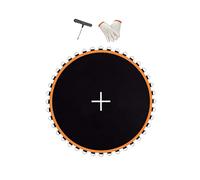 QSTDGVPW Round Trampoline Mat for Outdoor Fitness, 10ft with 56 Buckles
