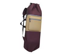 QSTDGVPW Skateboard Backpack with Drawstring Closure, Travel Bag, Longboard Carrying Case, Oxford Cloth, Spacious, Organized, Waterproof, Lightweight, Brown