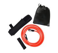 QSTDGVPW Swim Resistance Belt Swimming Belt Aquatic Resistance Band Swim Tether Adjustable Waist Strap Mesh Storage Bag TPE Material Suitable for Swimmers Home, Red