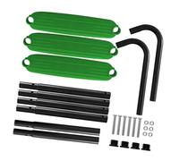 QSTDGVPW Trampoline Ladder for Children: DIY Kit with 3 Steps for Rectangle and Round Models, Measures 103x35cm, Green