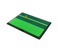 QSTDGVPW Two-tone Golf Mat, Wear-resistant, Portable, Non-slip, Made of Rubber, for Swing Training And Practice, Yellow Line