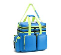 QSTDGVPW Waterproof Emergency Pack Portable Medical Backpack Paramedic Bag Kit with Multiple Compartments Double Zipper Reinforced Straps Nylon PVC Suitable, Array, Blue