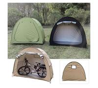 QSTGX Bike Covers Outdoor Storage Waterproof 2 Bikes Outside Storage Outdoor storage tent with windows for Motorcycle,Garden Tools,Toys,Lawn Mower(A)