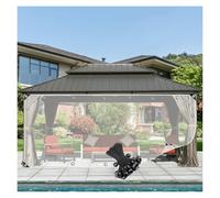QSTGX Clear Plastic Tarpaulins with Eyelets Waterproof Pergola Side Panels Reusable Plastic Full Cover for enclosing porch, Patio Cover(9.84x19.68ft/3x6m)