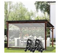QSTGX Clear Tarp Waterproof Pergola Covers Outdoor Vinyl Curtain Plastic Side Panels with Eyelets for Balcony, Patio, Porch, Gazebos(1x3m/3.28x9.84ft)