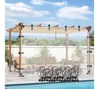 QSTGX Clear Tarpaulins with Eyelets Plastic Full Cover Pergola Side Panels for farms, balconies, rooftops, swimming pools, flower pots, garages, warehouses(9.84x19.68ft/3x6m)