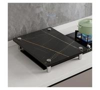 QSTGX Cover For Gas Stove Top Stove Guard Modern Kitchen Stoneware Support High-temperature resistant Rustproof Easy to clean(B,40X50X8.3 CM)