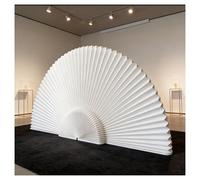 QSTGX Folding Partition Walls Accordion Room Divider Folding Paper Room Divider Tall for Study, Office, Exhibition, Retail Shoe Store, Office and Commercial Space(180x18x400 cm)