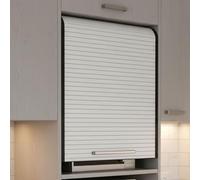 QSTGX Roll Up Cabinet Doors Tambour Tambour Sliding Door Pull-Down Tambour Door Kit for Kitchen Cabinet, RV, Motorhome, Office, Hotel(50x60 cm/19.69x23.62 in)