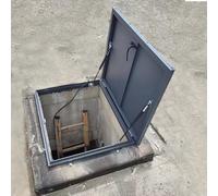 QSTGX Stainless Steel Access Door Small, Basement Window Well Covers Panel with Turn Off Latch for Attics, Escape Routes, Inspection Wells(White,80x80-91x91 cm)