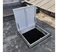 QSTGX Stainless Steel Access Door Small, Basement Window Well Covers Panel with Turn Off Latch for Attics, Escape Routes, Inspection Wells(Black,80x80-91x91 cm)