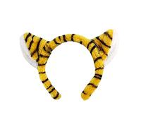 Qsvbeeqj 1/2pcs Tiger Costume Accessories Set -Tiger Ears Headband Tail Accessories Kit Animal Tiger Dress Up Costume Adults Kids Halloween Cosplay