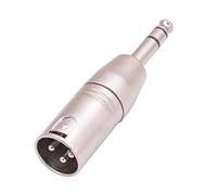 Qsvbeeqj 1/4-inch Male TRS To XLR Male Adapter Connector Gender Change 6.35mm Balanced Coupler Adapter For Sound Card