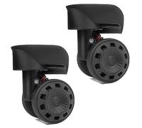 Qsvbeeqj 1 Pair Heavy Duty Luggage Wheel Replacement Trolley Casters 360 Degree Suitcase SilentWheels Hardware Repair Kit