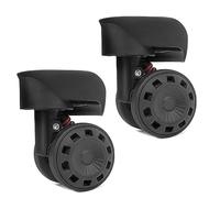 Qsvbeeqj 1 Pair Heavy Duty Luggage Wheel Replacement Trolley Casters 360 Degree Suitcase SilentWheels Hardware Repair Kit