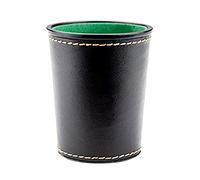 Qsvbeeqj 1 Pc PU Leather Dice Cup Green Flannel Interior Quiet Dice Shaker Cup For Liars Dice/Farkle/Yaht-zee Games 1 Pcs And Tray Set