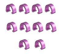 Qsvbeeqj 10 Pcs Aluminum Alloy Bike Cable C-clips Brake Cable Housing Clip Fixed Clamps Brake Derailleur Shifts Clip Mountain Bike Bicycles Clips Buckle Part And Accessory Maintenance Tools