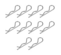 Qsvbeeqj 10pcs Ear Shaped Spring Cotter Pins Assortment Set Steel Hairpin Clips Spring Cotter Pins Set For Hitches Pin Locking Systems