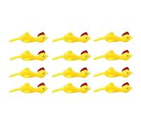 Qsvbeeqj 12 Pack Finger Flying Rubber Chicken Turkey Slingshots Flicking Flingers Stick On Wall Stretchy Toy For Teens Gifts Finger Slingshots Animal Toy