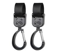 Qsvbeeqj 2 Pcs Hooks Clips 360 Degree Rotate Bag Hanger Adjustable Accessories High Load-bearing Baby Hooks Clips For Hanging Diaper Bag Shopping Basket In Garage Heavy Duty