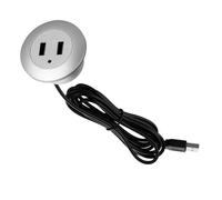 Qsvbeeqj 2 Port USB Desk Hole Round Desktop Charging Station Embedded Power Adapter Connector For Home Office Fast Charging Port For Small Appliances