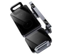 Qsvbeeqj 2. Smart Auto-Sensing Car Phone Mount 90° Adjustable Cooling Charging & Secure Rotating Dock PC/ABS Tempered Glass Charging Base