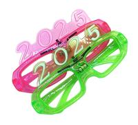 Qsvbeeqj 2025 LED Glasses Colorful Light Up Party Eyeglasses New Year Party Eyeglasses Decoration 2025 Happy New Year Eyeglasses LED Light Glasses