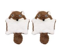 Qsvbeeqj 2PCS Cats Squirrels Toy Soft Plush And Crinkle Paper Sounding Plush Toy Enhancing Pet Indoor Activity And Engagement Cats