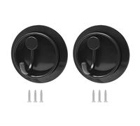 Qsvbeeqj 2pcs Invisible Turning Weight Holders Not Tool Required Scratch Proof 360 Degree Holders for Entryway Bedroom Closet Organization Rotatable Hook