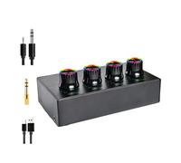 Qsvbeeqj 4 Channel Color Headphone Amplifier Splitter With Auditory Cables Adapter For Studio And Music Production Studio Auditory Splitter