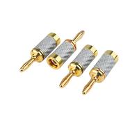 Qsvbeeqj 4PCS Auditory Banana Plugs For Superior Sound For Audiophiles Home And Studio Setting