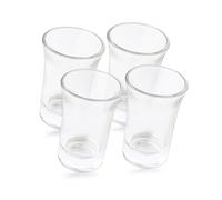 Qsvbeeqj 4pcs Shot Glasses Shatterproof Beer Cups with Heavy Base Whisky Glasses 50ml Unbreakable Drinking Cup for Party Clear Shot