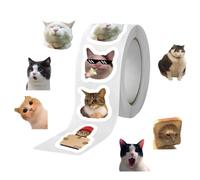 Qsvbeeqj 500Pcs Animal Cats Decorative Sticker Wrapping Labels Self Adhesive Sealing Sticker For Christmas Card Envelope