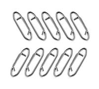 Qsvbeeqj 50Pcs Speed Clip Fishing Tackle Link Split Rings Stainless Clip Fast Change Connector Saltwater Proof Fishing Tackle