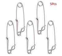 Qsvbeeqj 5Pcs/Pack Long Line Clips Stainless Steel Snap Longline Branch Hanger Fishing Connectors Accessories Chip Clips For Bags Bag Chip Clip Bag For Food Sealer Food Chips Chips Sealer Kitchen