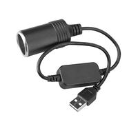 Qsvbeeqj 5V USB To 12V Cigarettes Lighters Socket USB Male To Female Cigarettes Lighters Adapter Converters Car Electronics Accessory
