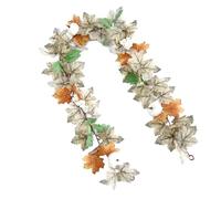 Qsvbeeqj 6.56ft Artificial Autumn Hanging Plant Ornament For Mantels Wall Window Halloween Thanksgiving Fall Decoration Thanksgiving Silk Decoration