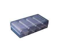 Qsvbeeqj 60 Pcs Clear Round 41mm Direct Fit Coin Holder Display Collection For C Storage Boxes Decorative Large