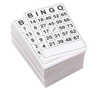 Qsvbeeqj 60 Pcs Non-repetitive Party Bingos Game Cards Disposable Paper Cards Digital Childrens Entertainment Games Family Accessories