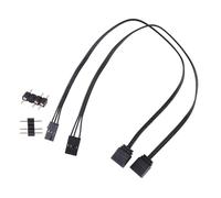 Qsvbeeqj Adapter Cable For Corsairs QL LL120 ICUE RGB To ARGB Easy Installation And Control Cord 2PCS Hubs