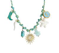 [Qsvbeeqj] Adjustable copper chain necklace with sea life charm including starfish and pearl accents for casual wear Adjustable necklace, フリーサイズ, As described, No Gemstone