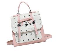 Qsvbeeqj Adorable Compact Shoulder Bag Japanese Aesthetic Lace Trim Functional Storage Crossbody Bags Backpack For Or Travel PU Leather Shoulder Bag
