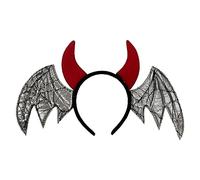 Qsvbeeqj Adult Bat Wing&Devil Horn Shape Headband Woman SPA Hair Hoop Makeup Halloween Taking Photos Christmas Party Headpiece Bat Wing Hairband