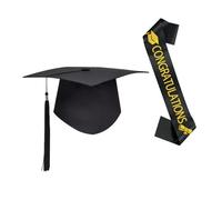Qsvbeeqj Adult Graduation Caps With Graduation Honors Satins Stole Sash Set 2025 For College Highs School Graduate Party Supplies Congrats Grad Decorations