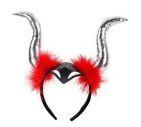 Qsvbeeqj Animal Devil Headbands Black Cartoon Cool Horn Hair Hoop Overwhelming Hair Accessories Party Cosplay Photo Props Halloween Devil Horns Headband