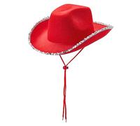 Qsvbeeqj Bachelorette Party Cowgirl Bride Cowboy Hat Women Bridal Party Sequins Brim Hat Girls Carnivals Cosplay Props Wide Brim Sun Protections Cowboy