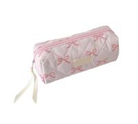 Qsvbeeqj Bowknot Pencil Case 7.55x3.38x2.91Inch Large Compartment Pen Case Pencil Bag Travel Makeup Storage Bag for School Office Artist Pouches