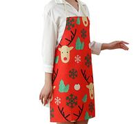 Qsvbeeqj Christmas Apron Kitchen Apron Bakery Cooking Apron Decorative Aprons Ornament Linen Cloth Home Decoration